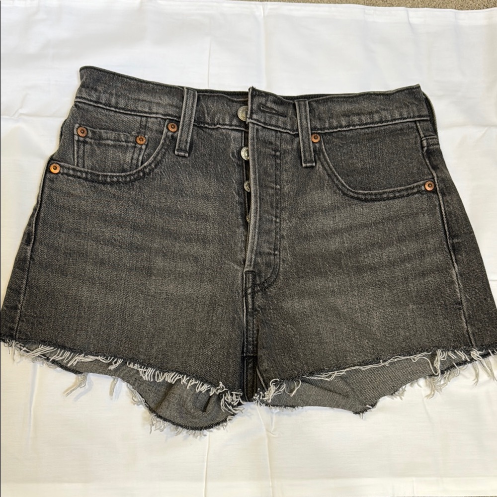 Women's Black Denim Shorts